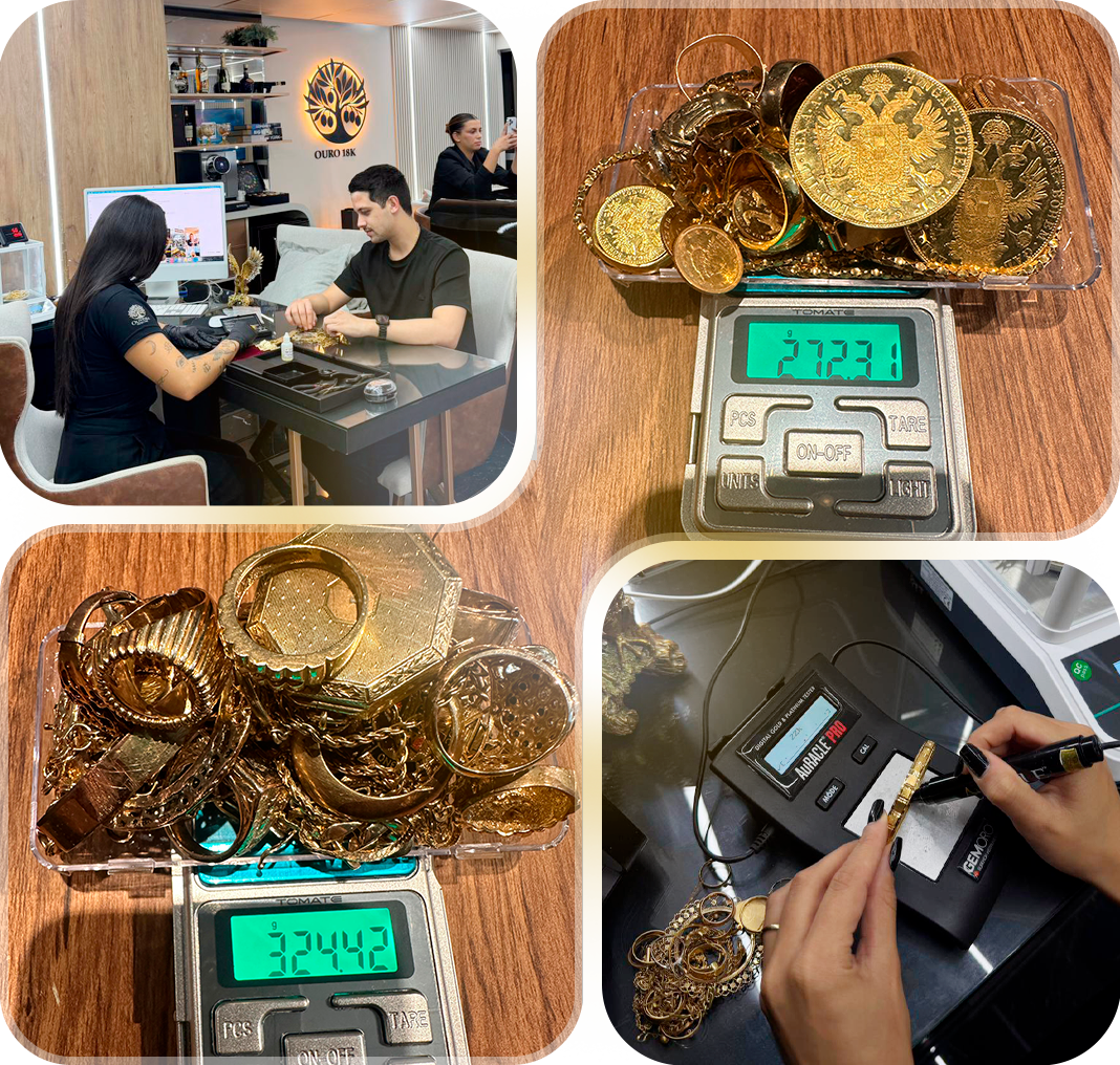 Avaliação de ouro, moedas e joias na sede da Multimetais